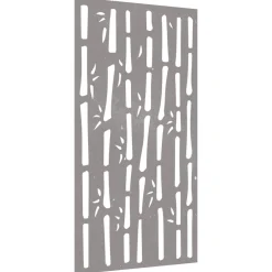 vidaXL Wanddecoratie tuin bamboe-ontwerp 105x55 cm cortenstaal