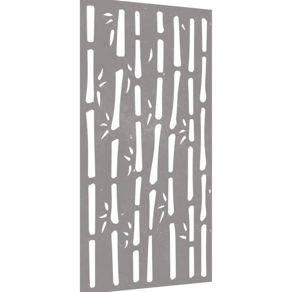 vidaXL Wanddecoratie tuin bamboe-ontwerp 105x55 cm cortenstaal