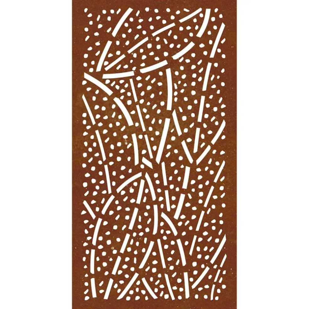 vidaXL Wanddecoratie tuin bladontwerp 105x55 cm cortenstaal