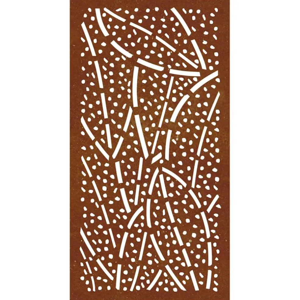 vidaXL Wanddecoratie tuin bladontwerp 105x55 cm cortenstaal