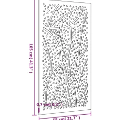 vidaXL Wanddecoratie tuin bladontwerp 105x55 cm cortenstaal