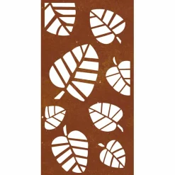 vidaXL Wanddecoratie tuin bladontwerp 105x55 cm cortenstaal