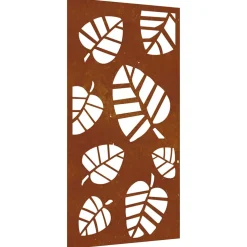 vidaXL Wanddecoratie tuin bladontwerp 105x55 cm cortenstaal