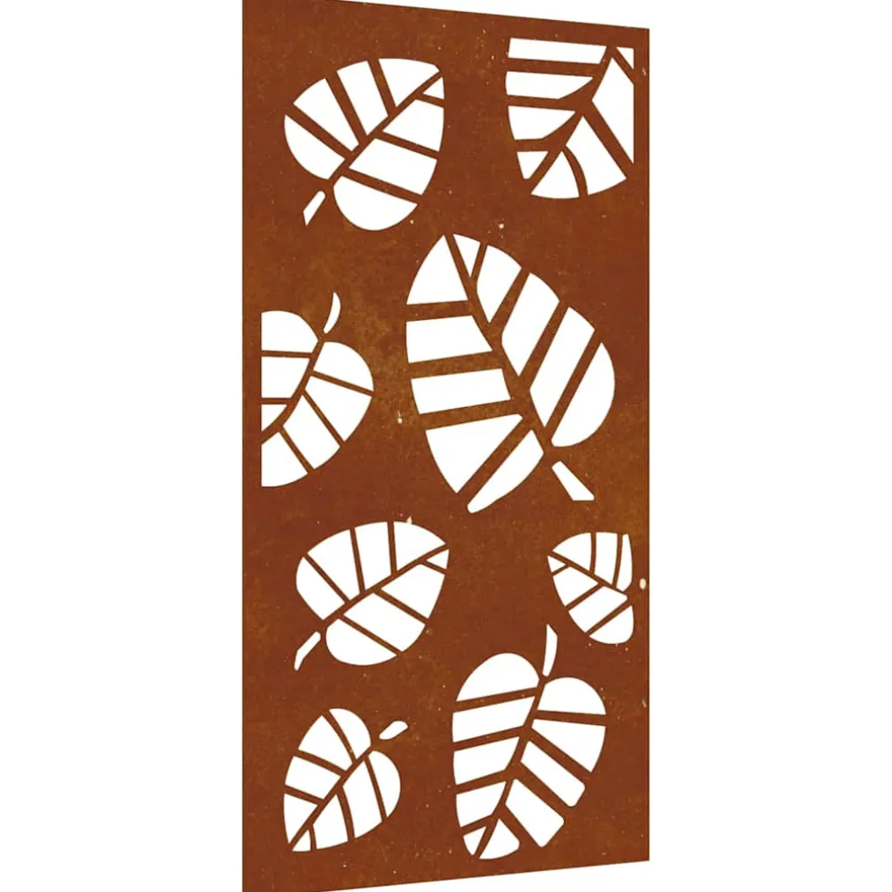 vidaXL Wanddecoratie tuin bladontwerp 105x55 cm cortenstaal