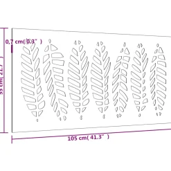 vidaXL Wanddecoratie tuin bladontwerp 105x55 cm cortenstaal