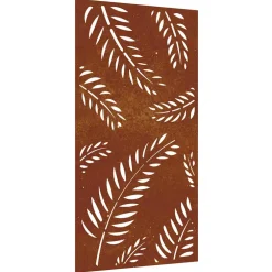 vidaXL Wanddecoratie tuin bladontwerp 105x55 cm cortenstaal