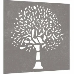 vidaXL Wanddecoratie tuin boomontwerp 55x55 cm cortenstaal