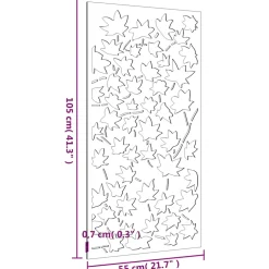 vidaXL Wanddecoratie tuin esdoornbladontwerp 105x55 cm cortenstaal