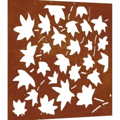 vidaXL Wanddecoratie tuin esdoornbladontwerp 55x55 cm cortenstaal