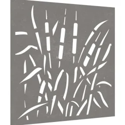 vidaXL Wanddecoratie tuin grasontwerp 55x55 cm cortenstaal