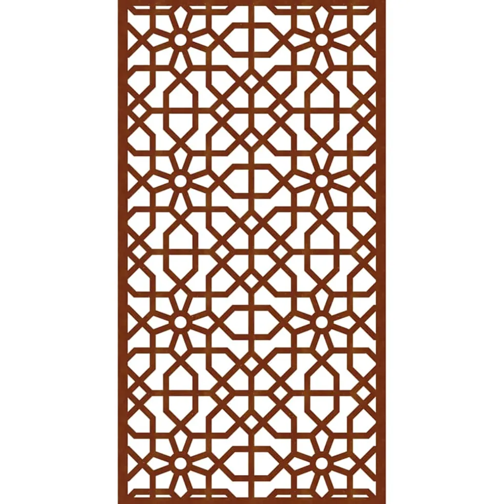 vidaXL Wanddecoratie tuin Moors ontwerp 105x55 cm cortenstaal