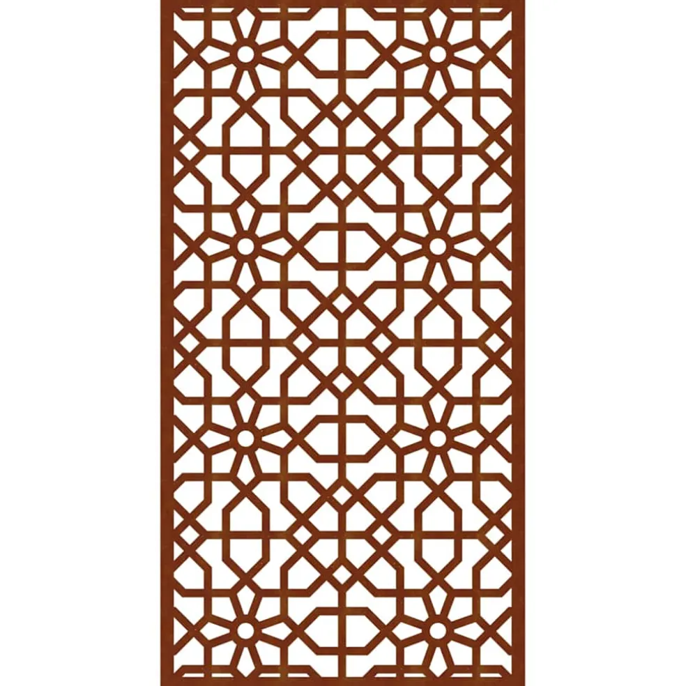 vidaXL Wanddecoratie tuin Moors ontwerp 105x55 cm cortenstaal