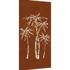 vidaXL Wanddecoratie tuin palmboomontwerp 105x55 cm cortenstaal