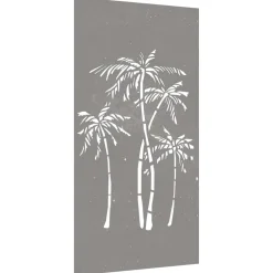 vidaXL Wanddecoratie tuin palmboomontwerp 105x55 cm cortenstaal