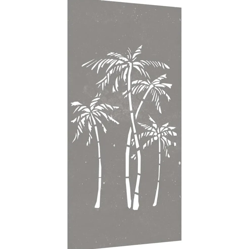 vidaXL Wanddecoratie tuin palmboomontwerp 105x55 cm cortenstaal