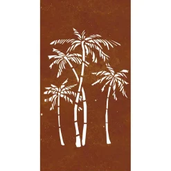 vidaXL Wanddecoratie tuin palmboomontwerp 105x55 cm cortenstaal