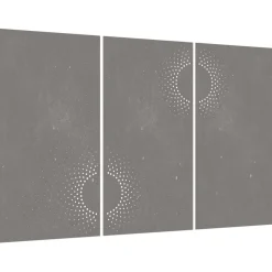 vidaXL Wanddecoratie tuin 3 st zonontwerp 105x55 cm cortenstaal