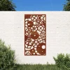 vidaXL Wanddecoratie tuin tandwielontwerp 105x55 cm cortenstaal