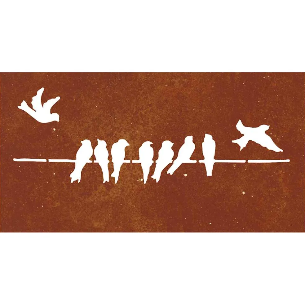 vidaXL Wanddecoratie tuin vogelontwerp 105x55 cm cortenstaal