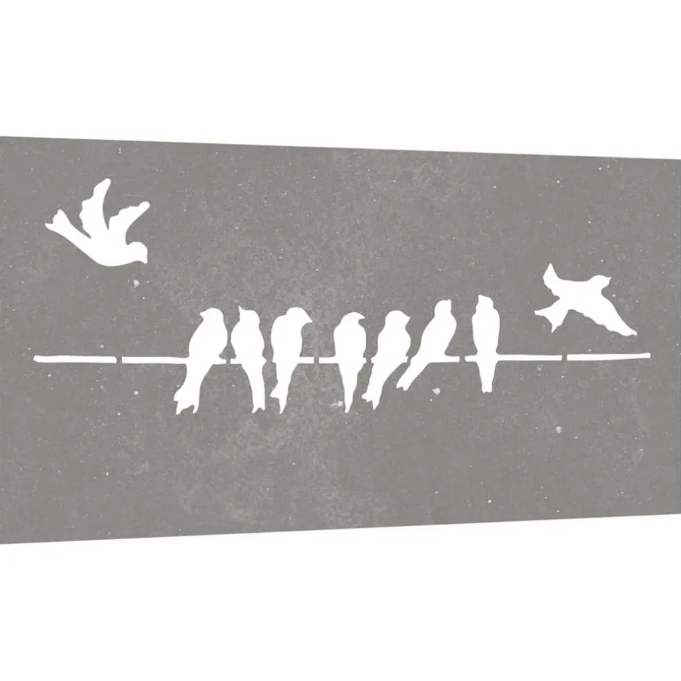 vidaXL Wanddecoratie tuin vogelontwerp 105x55 cm cortenstaal