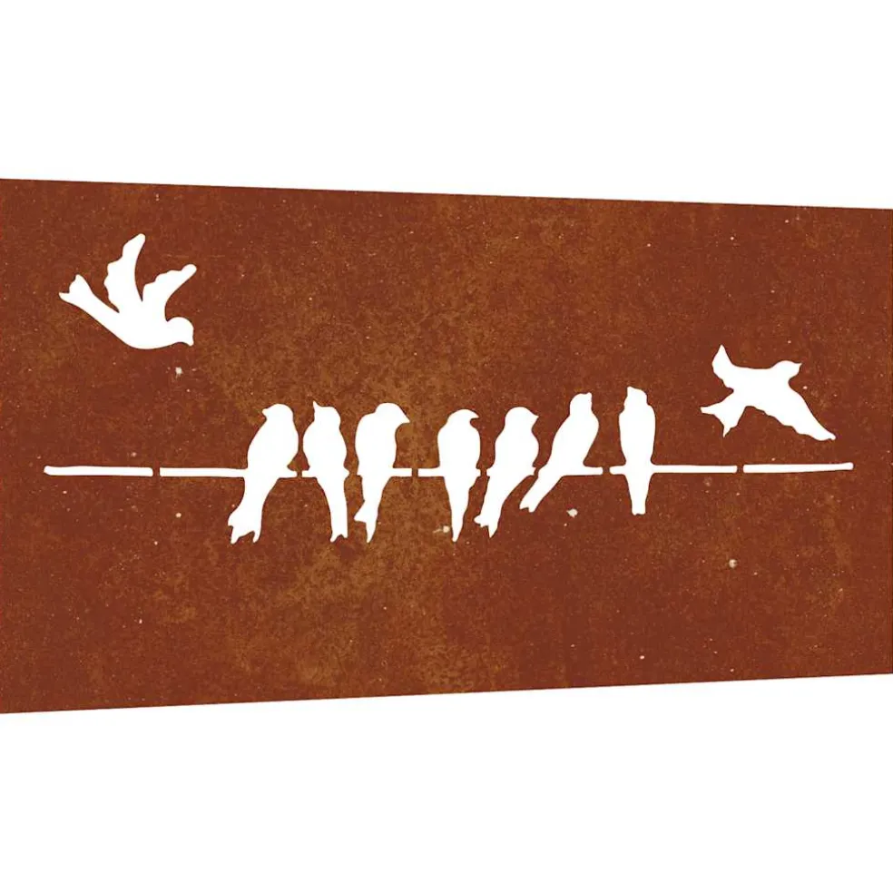 vidaXL Wanddecoratie tuin vogelontwerp 105x55 cm cortenstaal