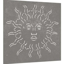 vidaXL Wanddecoratie tuin zonontwerp 55x55 cm cortenstaal