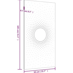 vidaXL Wanddecoratie tuin zonontwerp 105x55 cm cortenstaal