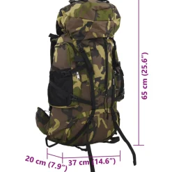 vidaXL Wandelrugzak 60 L camouflage oxford stof groen