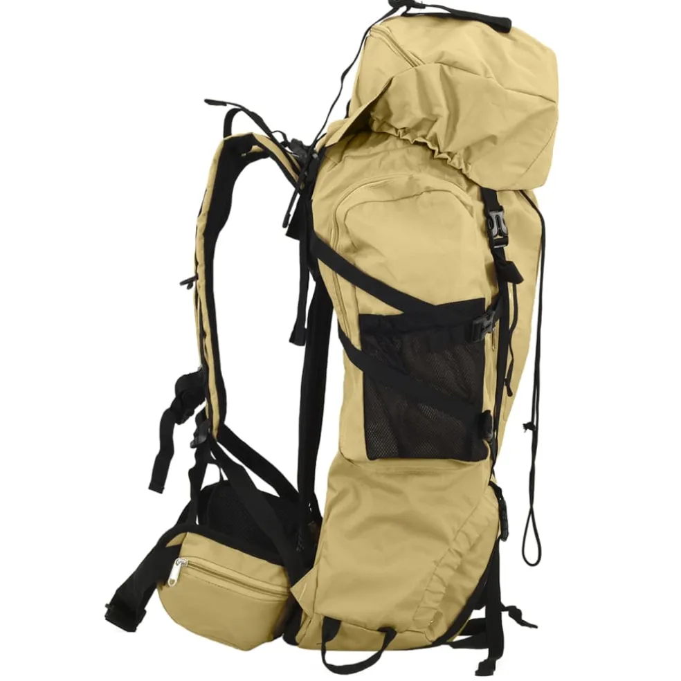 vidaXL Wandelrugzak 60 L oxford stof kakikleurig