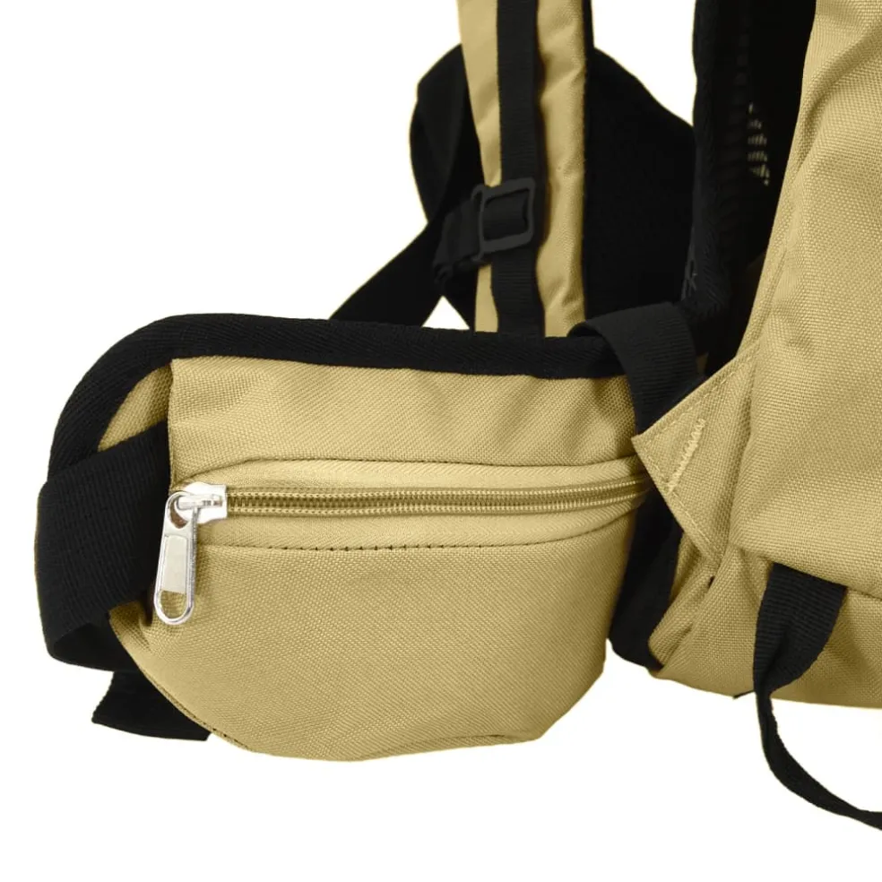 vidaXL Wandelrugzak 60 L oxford stof kakikleurig