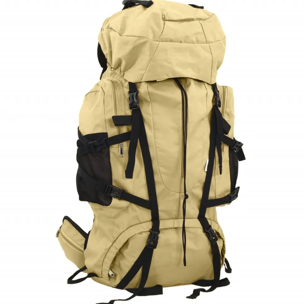 vidaXL Wandelrugzak 60 L oxford stof kakikleurig