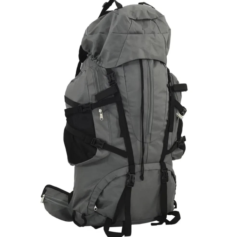 vidaXL Wandelrugzak 60 L oxford stof grijs