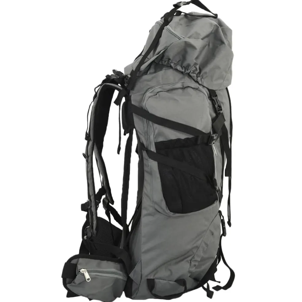 vidaXL Wandelrugzak 60 L oxford stof grijs