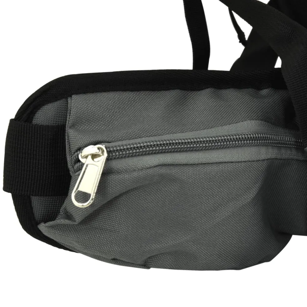 vidaXL Wandelrugzak 60 L oxford stof grijs