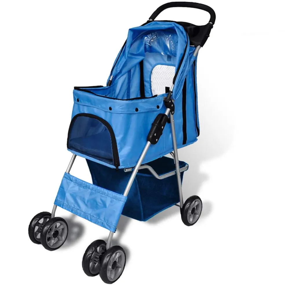 vidaXL Wandelwagen voor honden 15 kg blauw