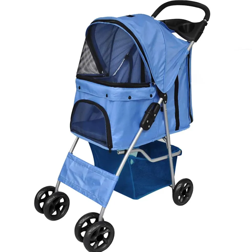 vidaXL Wandelwagen voor hond blauw