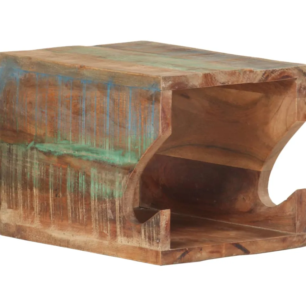 vidaXL Wandfietsenrek 35x25x25 cm massief gerecycled hout