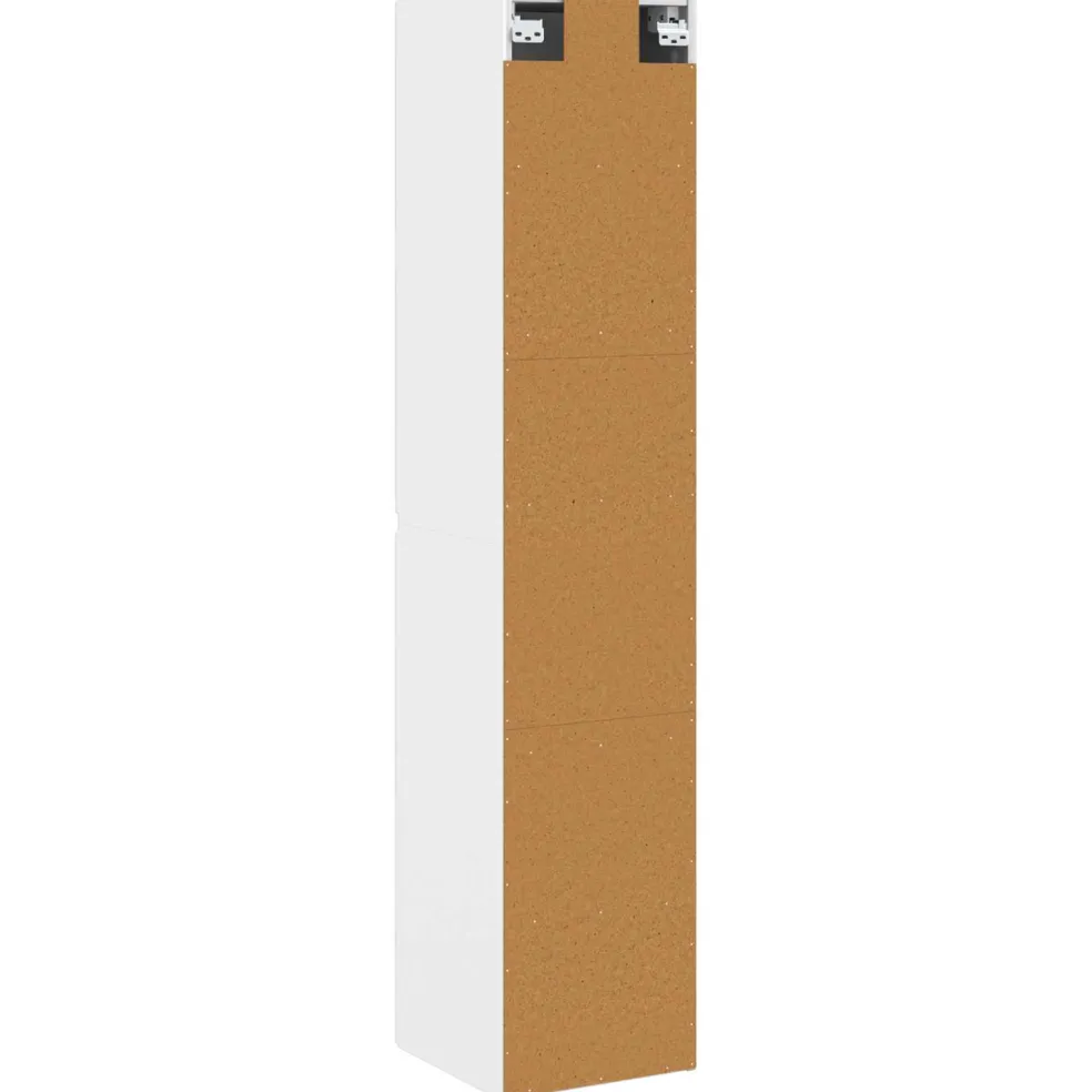 vidaXL Wand Gemonteerde Badkamerkast Wit 33 x 34,5 x 160 cm