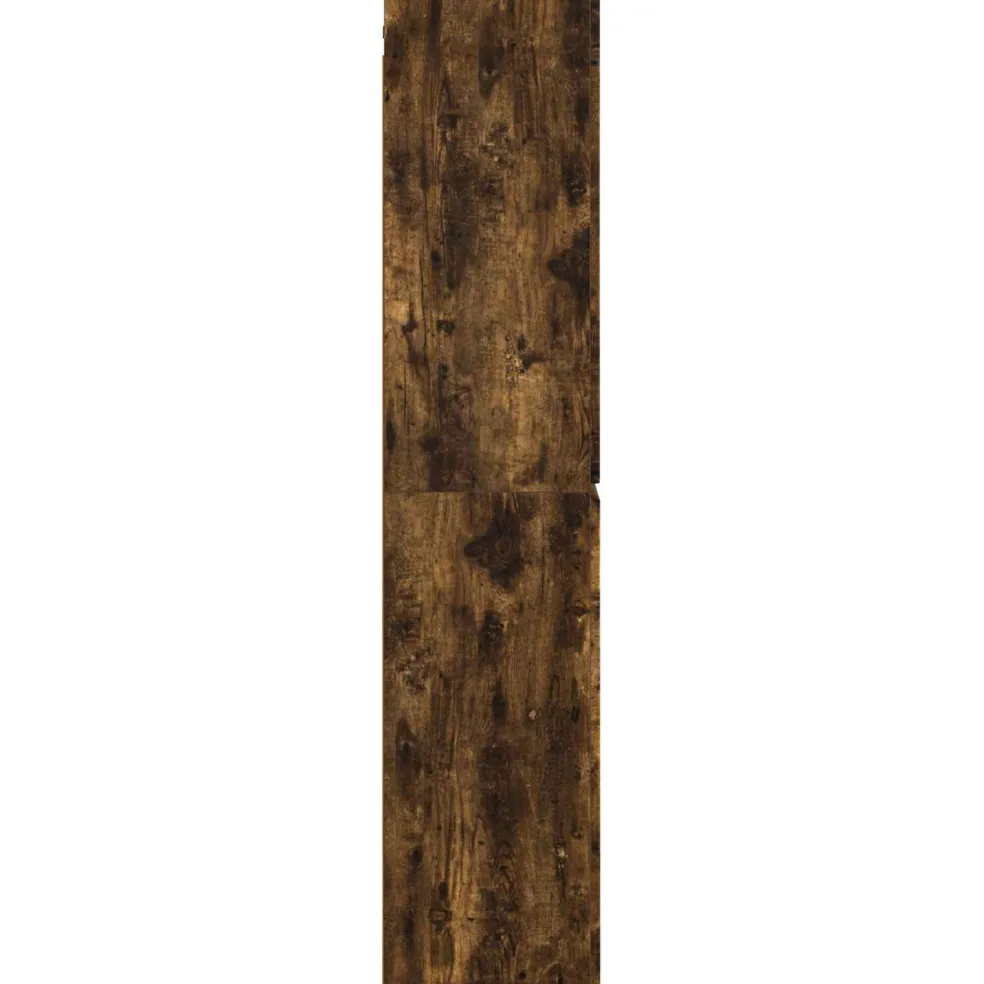vidaXL Wand Gemonteerde Badkamerkast Gerookt eiken 33 x 34,5 x 160 cm