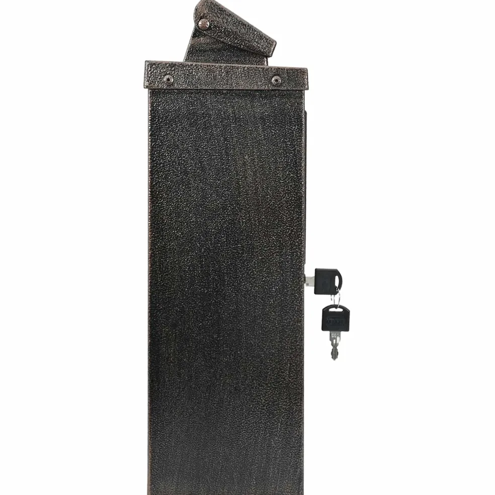 vidaXL Wandgemonteerde brievenbus met opslag Brons 29 x 13 x 41 cm