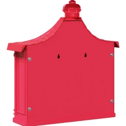 vidaXL Wandgemonteerde brievenbus met opslag Rood 40,5 x 16 x 45 cm