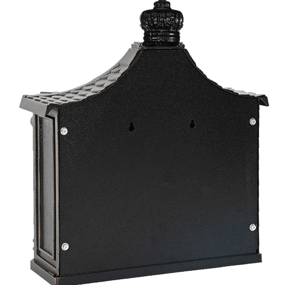 vidaXL Wandgemonteerde brievenbus met opslag Brons 40,5 x 16 x 45 cm
