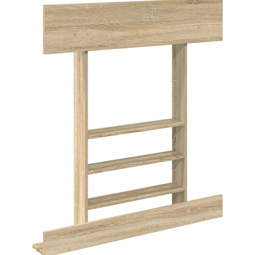 vidaXL Wandgemonteerde hengelhouder Bewerkt hout 93 x 12 x 103 cm