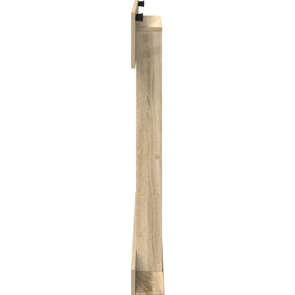 vidaXL Wandgemonteerde hengelhouder Bewerkt hout 93 x 12 x 103 cm