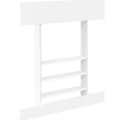 vidaXL Wandgemonteerde hengelhouder Bewerkt hout 93 x 12 x 103 cm Wit