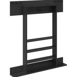 vidaXL Wandgemonteerde hengelhouder Bewerkt hout 93 x 12 x 103 cm