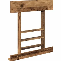 vidaXL Wandgemonteerde hengelhouder Bewerkt hout 93 x 12 x 103 cm