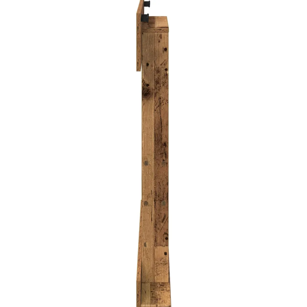 vidaXL Wandgemonteerde hengelhouder Bewerkt hout 93 x 12 x 103 cm