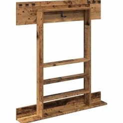vidaXL Wandgemonteerde hengelhouder Bewerkt hout 93 x 12 x 103 cm