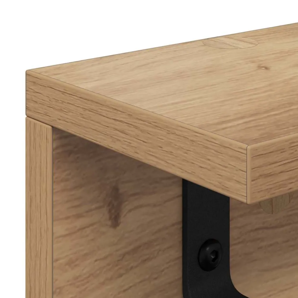 vidaXL Wandgemonteerde kapstok Muurmontage Artisan Eiken Bewerkt hout